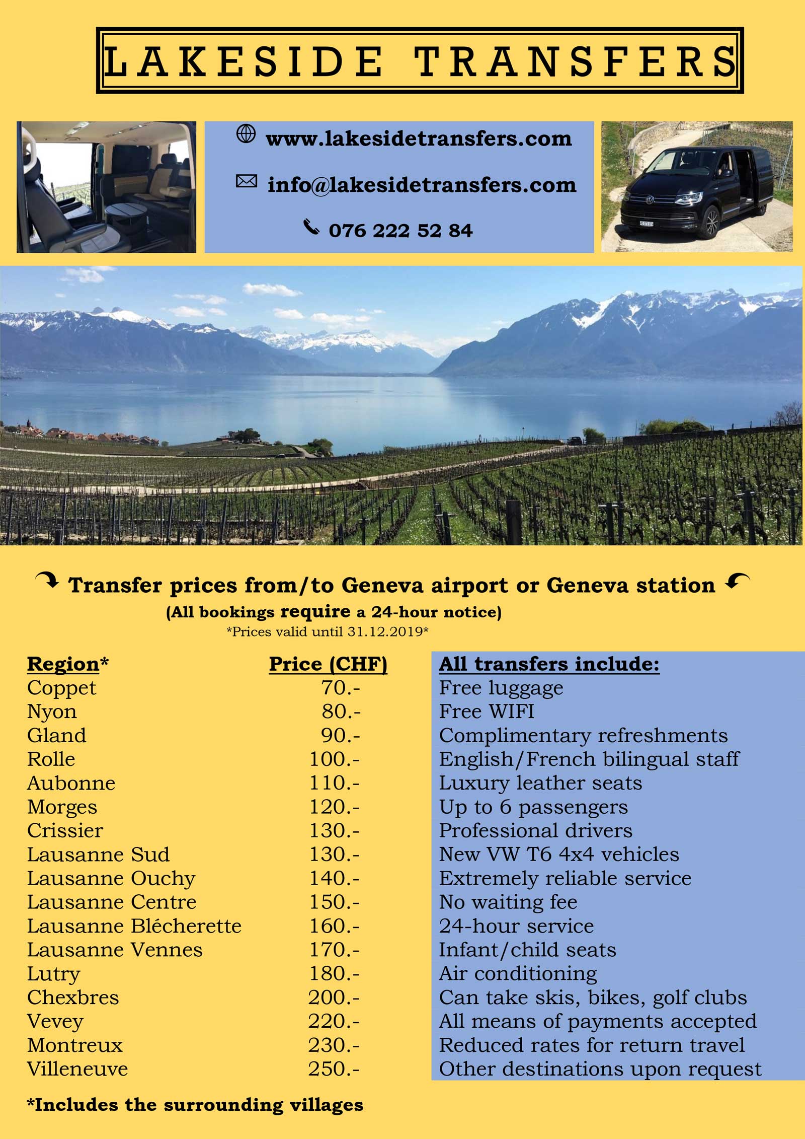 Lakeside Transfers services description